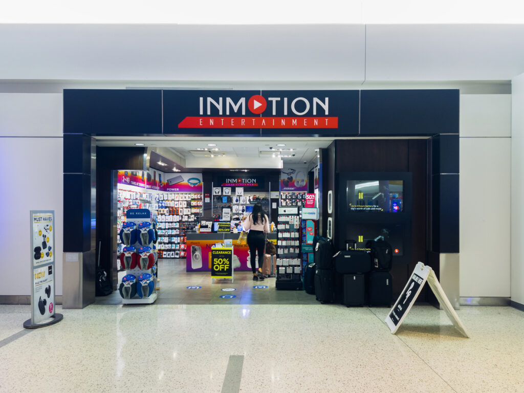 InMotion Entertainment Shop inside John F. Kennedy Airport Terminal 5