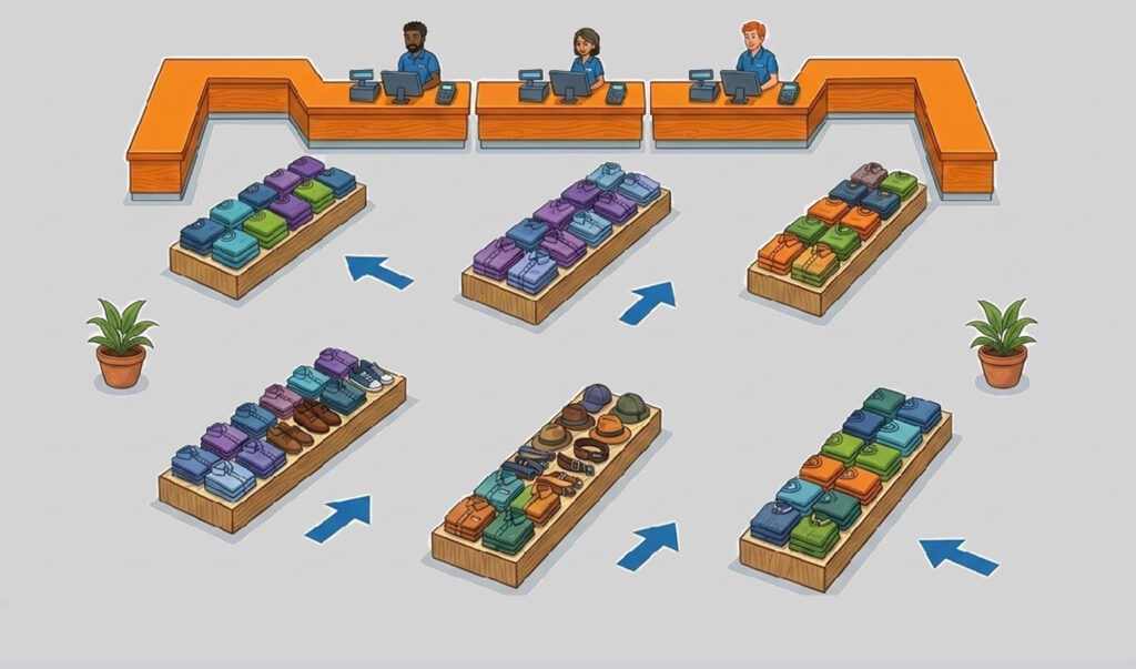 diagonal store design
