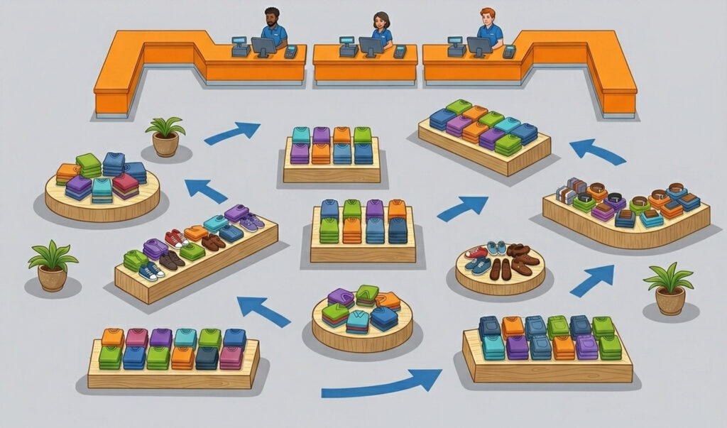 free-flow store design