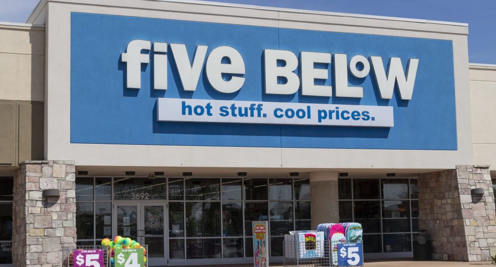 Terre Haute - Circa May 2020: Five Below Retail Store. Five Below is a chain that sells products that cost up to 5 dollars.