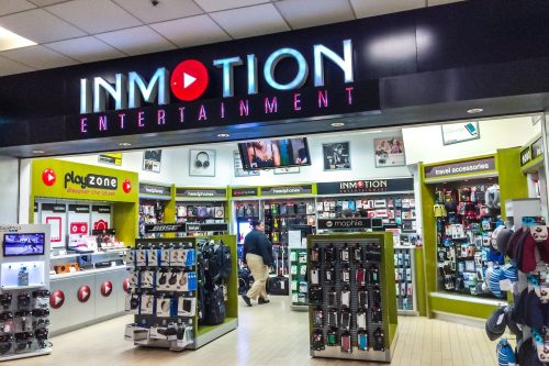 Travel accessories shop at Atlanta Airport, USA